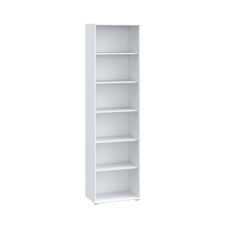 Frogerth 197.5cm H Standard Bookcase, 197.5cm H x 54cm W x 34.8cm D, White