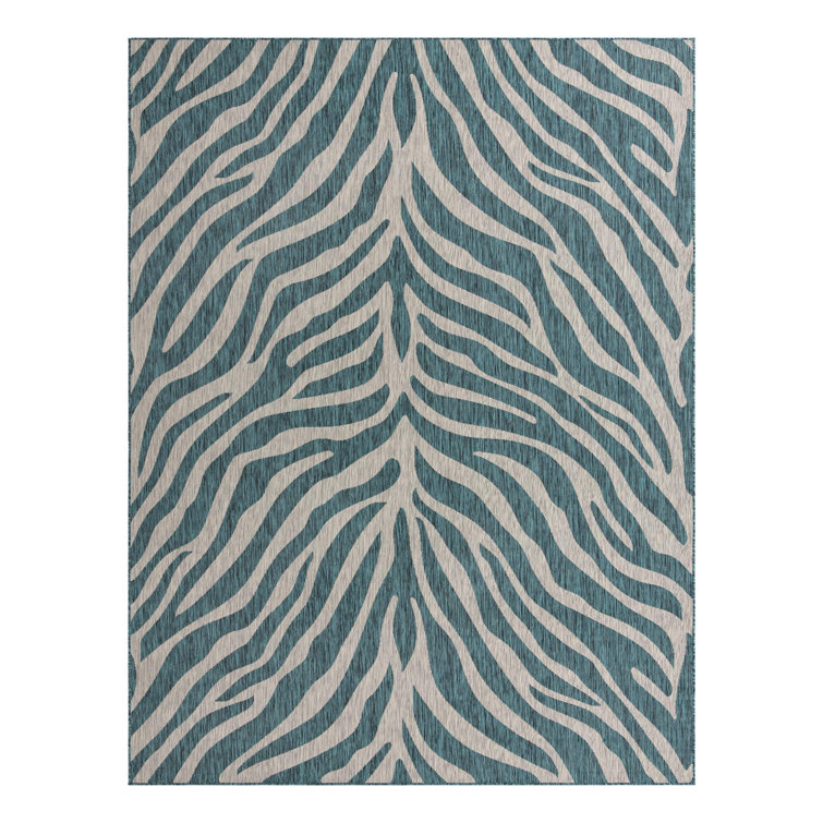 Teal Tsavo Indoor/Outdoor Safari Rug