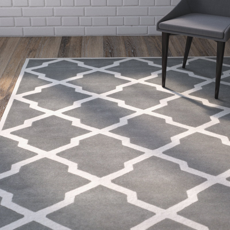 Tapis en laine touffeté à la main Carolene, Rectangle 8 pi 9 po x 12 pi