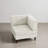 Upholstered Beige Tufted Corduroy Armchair with Pillow Back, One Arm Single Chair Module Part For Sectional Sofa-1285028547