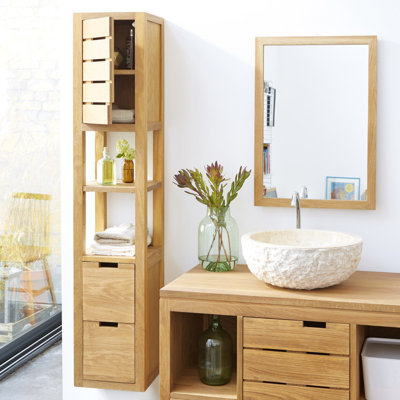 Solid Wood Wall Linen Cabinet