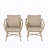 Patio Club Chair with Cushion(Set of 2)