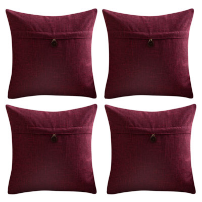 Buttons Cotton Blend Reversible Throw Pillow