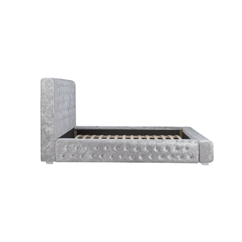 Edgeware Upholstered Bed Frame, Double (4'6), Grey
