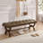 Herman 59.45 " W Tufted Full Grain Leather Upholstered Bench with Solid Ash Wood Frame-1438634307