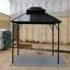 Pavillon de jardin 10X10FT, pour l'extérieur avec toit en acier double couleur