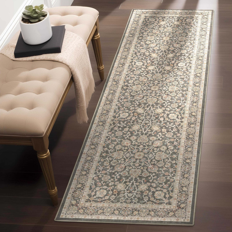 Tapis rétro Charlton Home® Dyrk Rome, Tapis de couloir 2 pi 3 po x 7 pi 3 po