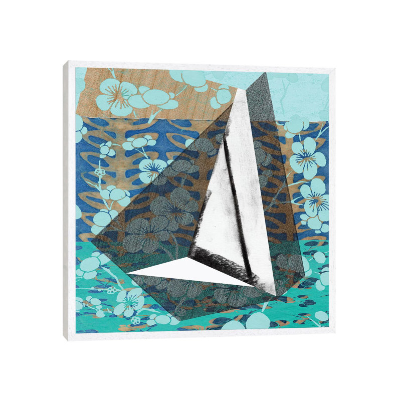 Sail by Pamela Staker - Painting on Canvas, 66.04 cm H x 66.04 cm W, White Framed