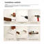 Tablettes murales, tablettes de rangement murales et supports de rangement pour ranger des articles-915174480