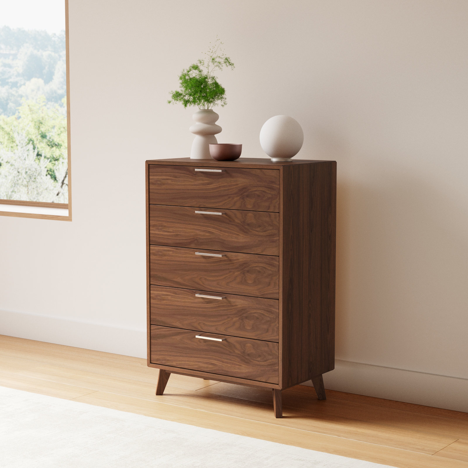 Glow 5 - Drawer Dresser, Walnut