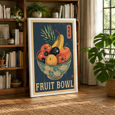 Fruit Bowl, Art Deco - Wrapped Canvas