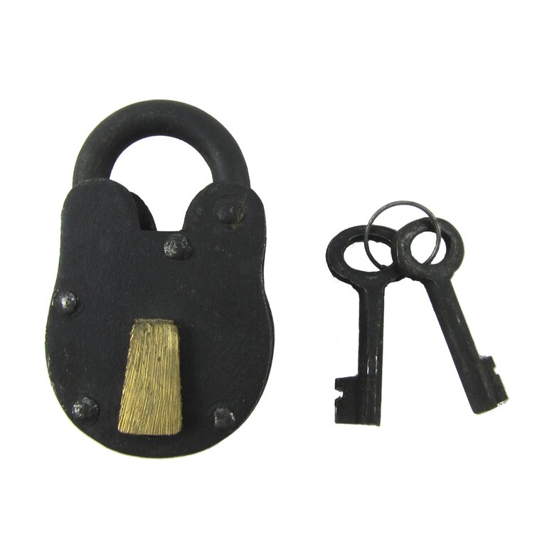 vintage key and lock