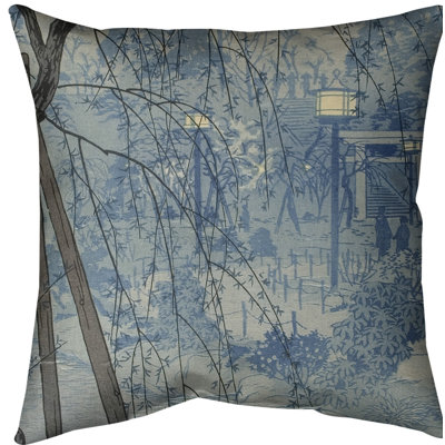 Coussin décoratif misty soirée à shinobazu étang