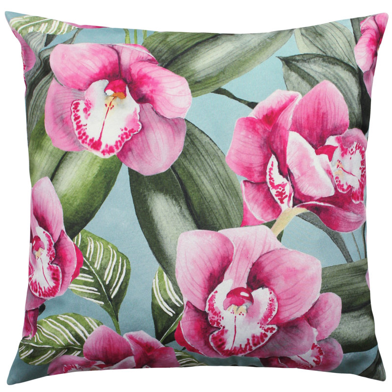 Indoor / Outdoor Floral Square Throw Cushion