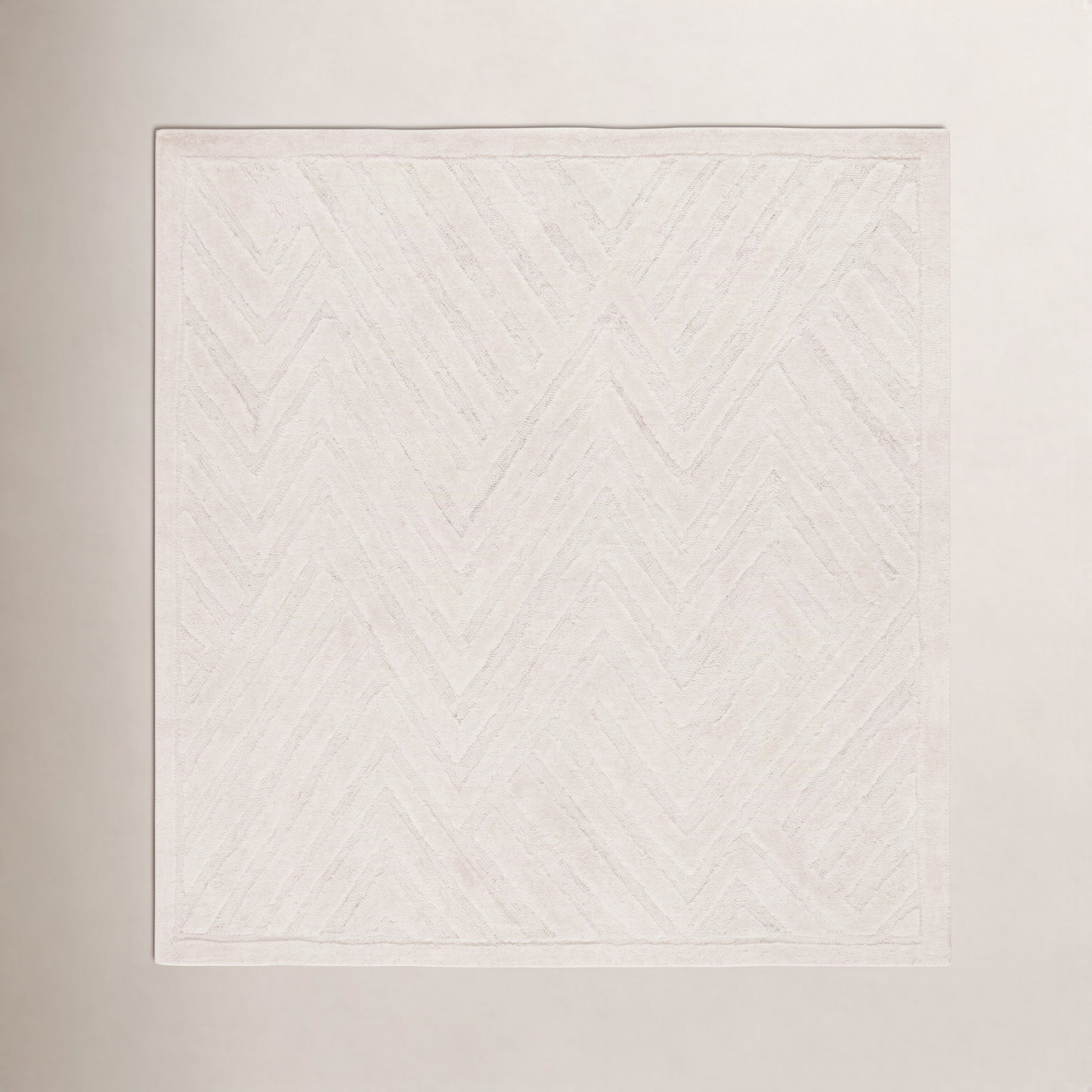 Ginna Hand-Tufted Wool Geometric Rug, Square 6'