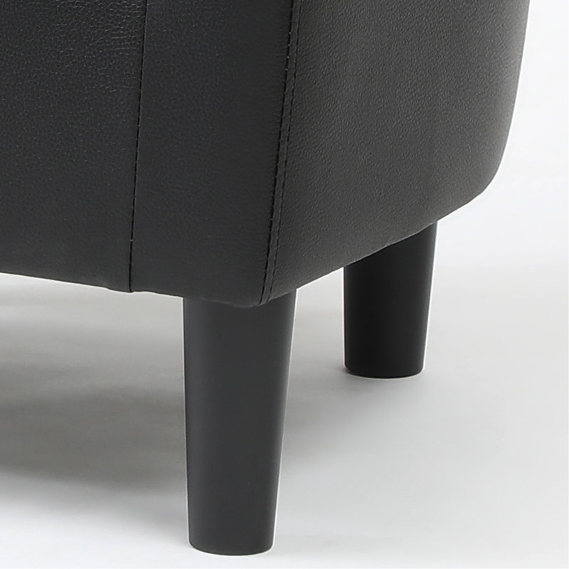 Repose-pieds demi-tonneau, noir, Black