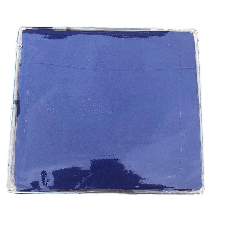 Ensemble de draps en flanelle de coton mélangé, grand, Bleu royal