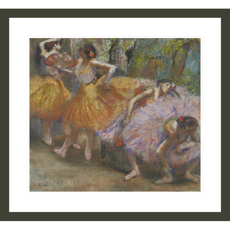 «Dancers with Fans» par Edgar Degas, impression giclée encadrée, H 23,5 po x l 25,45 po