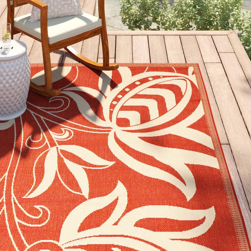Courtyard Performance Floral Indoor/Outdoor Area Rug, Rectangle 8' x 11'