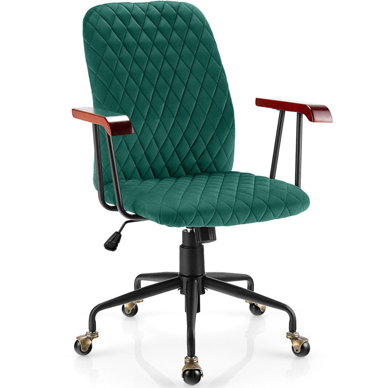 Chaise de travail en velours Limburg, Vert