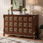 Armoire d'appoint en bois manufacturé brun massif-1915080489