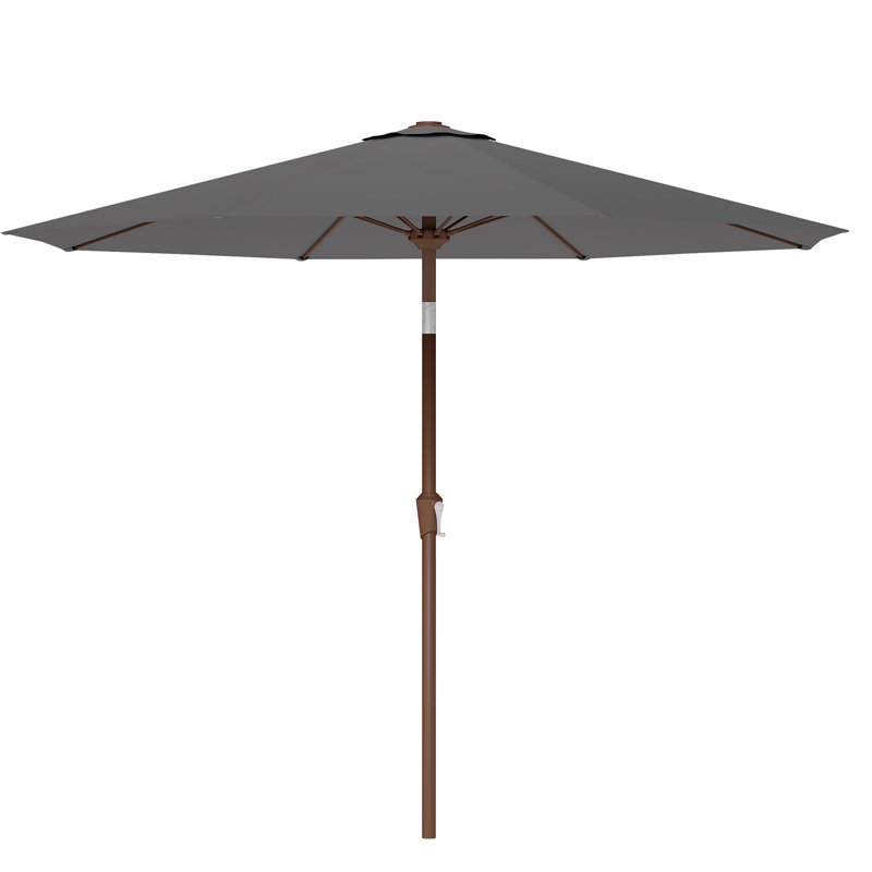  Parasol de marché avec manivelle, Gris