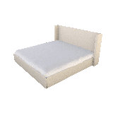 Chloe Solid Wood Wingback Bed