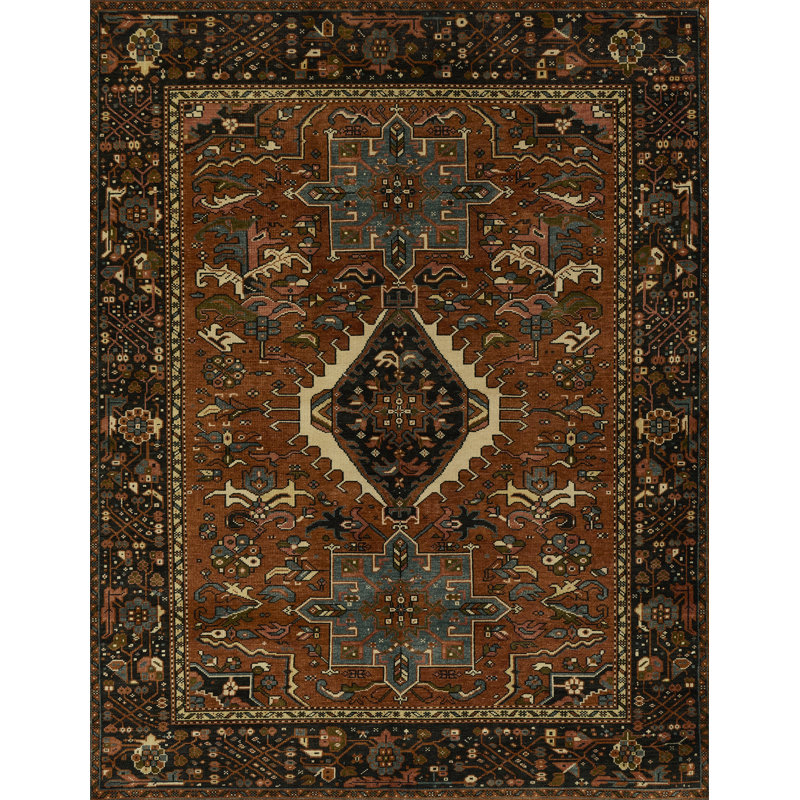 Tapis brun / gris Apoline, Rectangle l 10 pi x L 14 pi