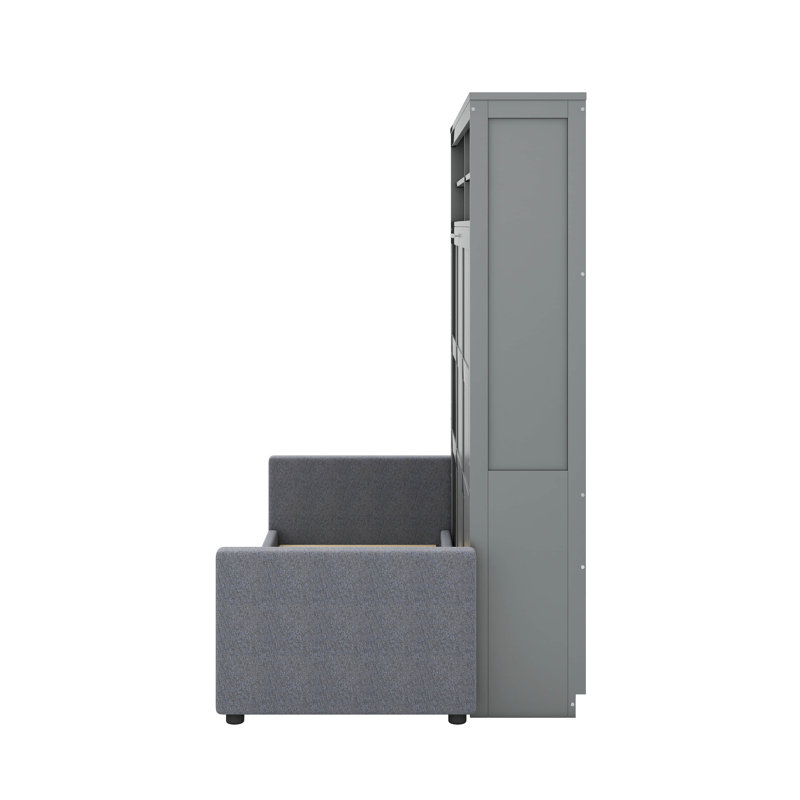 Murphy Bed Wall Bed With Sofa, Gray