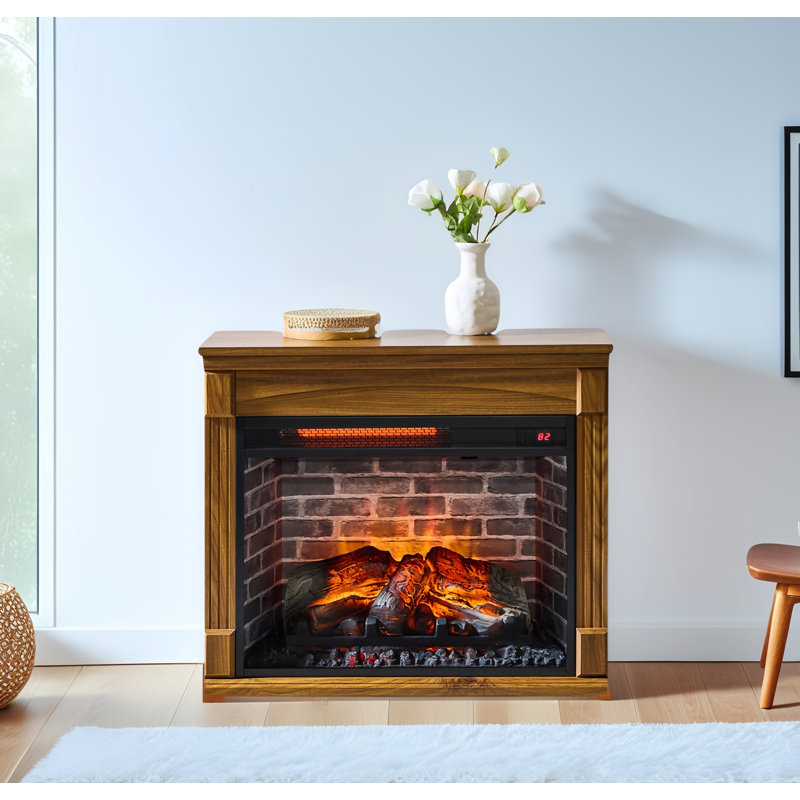28 Inch Tv Media Entertainment Center With Electric Fireplace