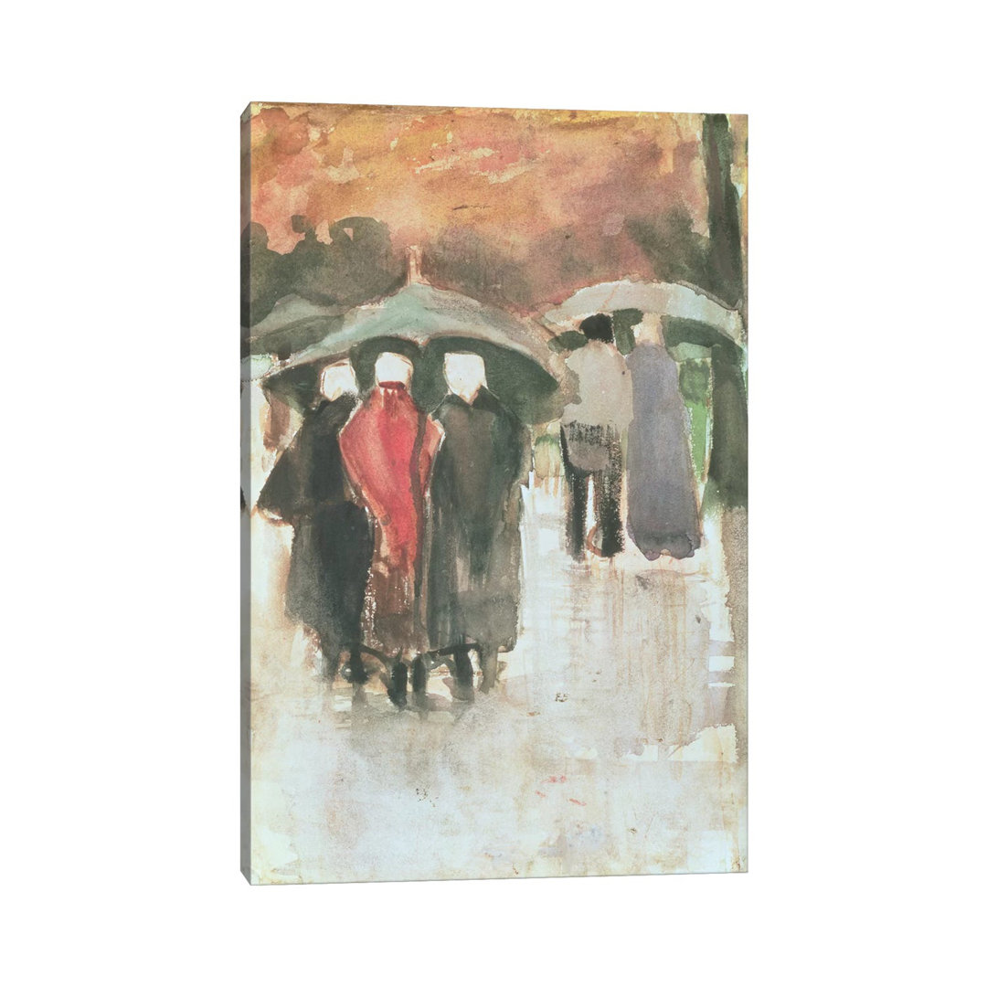 In The Rain, 1882 by Vincent Van Gogh - Wrapped Canvas Gallery-Wrapped Canvas Giclée