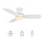 Ventilateur de plafond intelligent 44 "avec lumière et télécommande-330828524