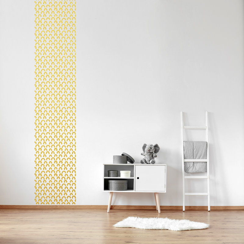 Abstract Non-Wall Damaging Wall Decal, Yellow