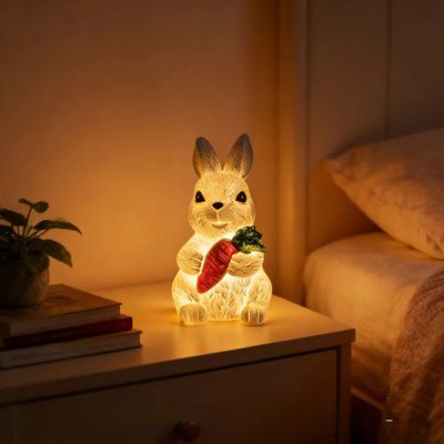 Easter Bunny Night Light Ornament Resin Statue