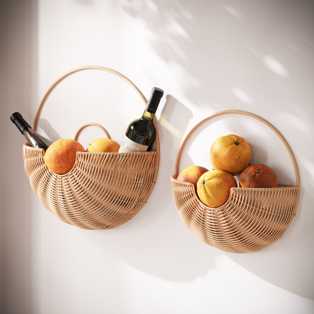 Baya Basket Rattan Wall Décor Set (Set of 2) Bay Isle Home™