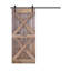 Porte de grange coulissante à panneaux en bois X Series avec trousse de quincaillerie d'installation (DIY) 1 6-80405735-80405734