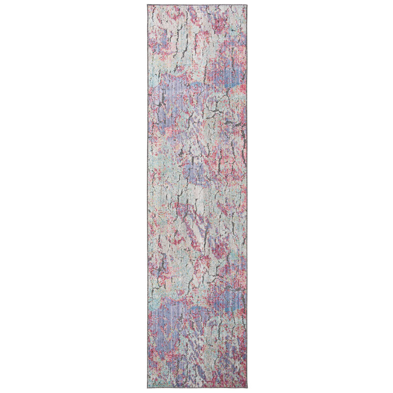 Tapis abstrait Higginson Provance Performance, Tapis de couloir 2 pi 2 po x 8 pi