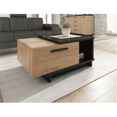 Neasia Trestle Coffee Table with Storage