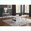Table basse blanche ultrabrillante avec pieds chromés - Rangement peu encombrant pour le salon, finition facile à nettoyer