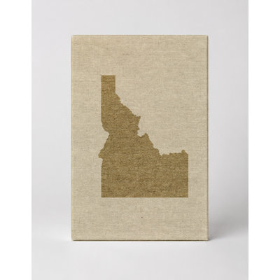 Idaho State Silhouette — Portrait Canvas Wall Art