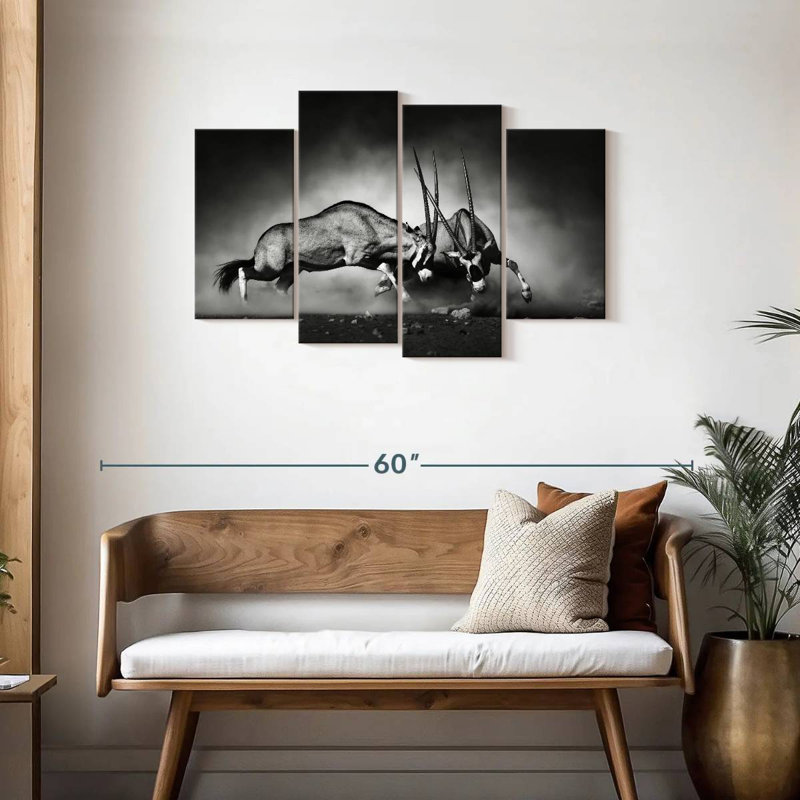 Brampt Fighting Oryx, 27" H x 43" W