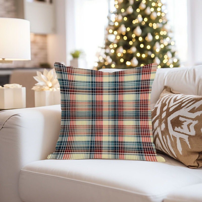 Retro Plaid Pattern  IX, 18"H x 18"W