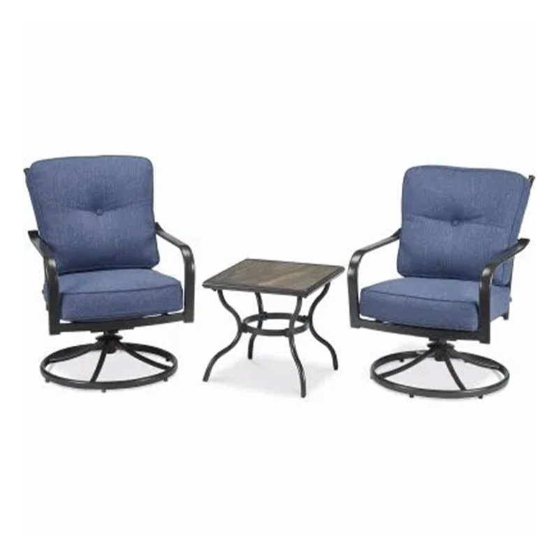 Jasmeet 2 - Person Metal Patio Dining Set with Square Table