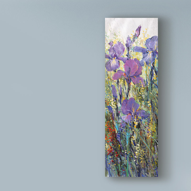 Art mural sur toile tendue - Tim Otoole «Iris Field I» pour décoration de salon, de chambre à coucher ou de bureau - 6 x 19