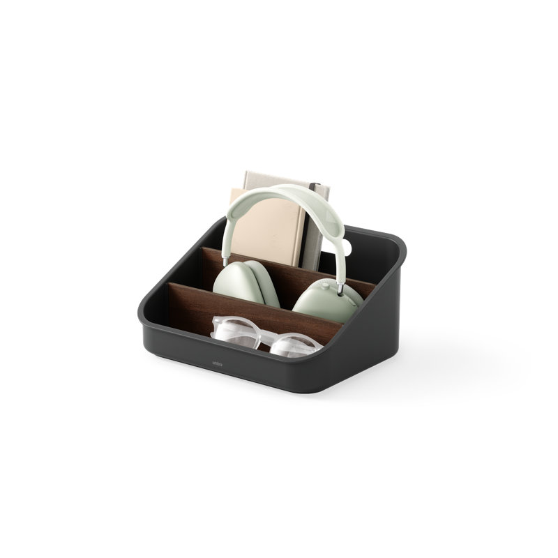 Organisateur de porte d'armoire Bellwood, Noir / noyer