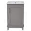 Petit meuble-lavabo moderne de 20 pouces avec lavabo en céramique - 20 * 14,5 * 33,3 pouces, rangement spacieux, 1 porte à fermeture en douceur-1543814574