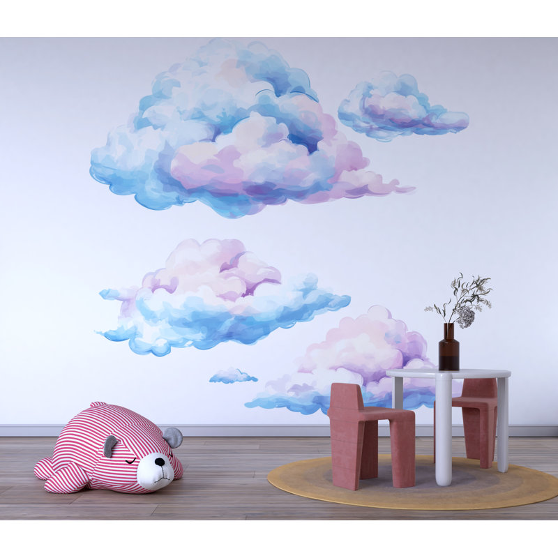 Adhésif décoratif pastel nuage chambre de bébé, H 24 po x l 13 po