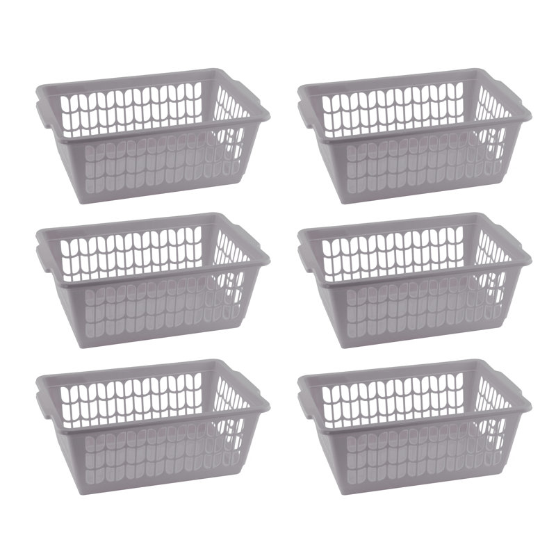 Ensemble de petits paniers en plastique, Gris