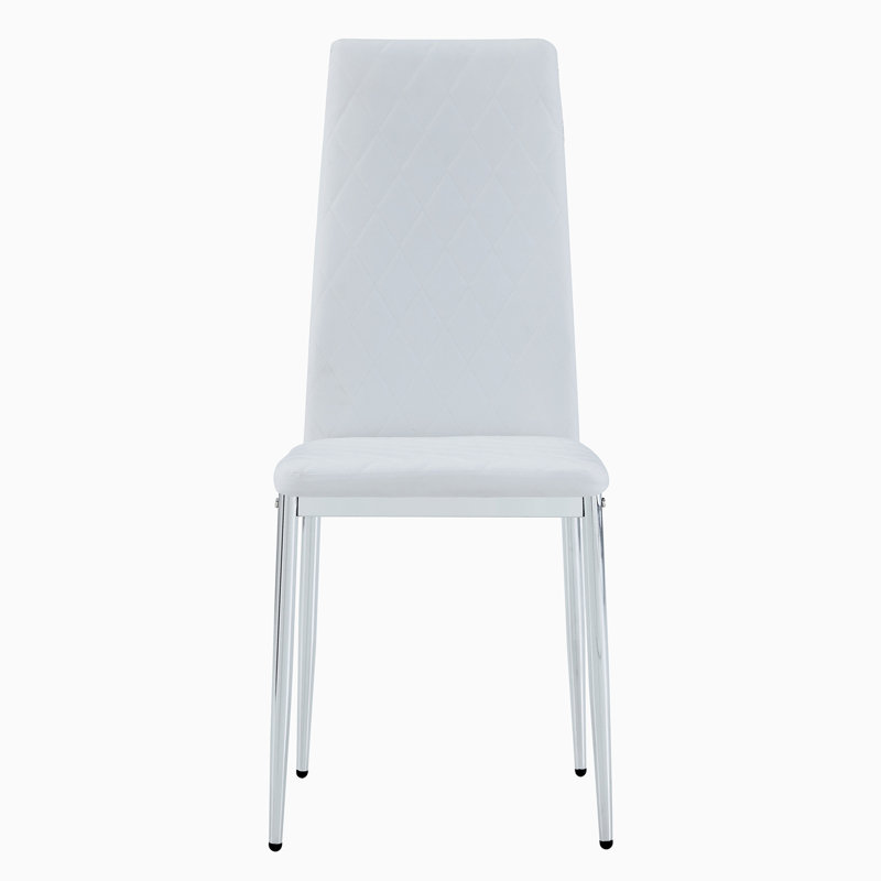 Chaise d'appoint en similicuir, Blanc