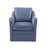 Melby Upholstered 360°Swivel Armchair with Curved Slope Arms & Removable Cushion, Navy-1688289825